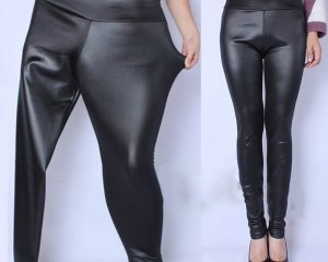Faux Leather PU Pants Plus Size XL-5XL High Waist Pencil Pant Women Trousers Casual Sexy Skinny Elastic Stretch Pencil Pants