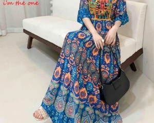 Indian Dress for Women Summer Embroidery Chic Elegant Party Dresses Clothes Vintage Long Maxi Prom Bohemian Beach Robe Vestidos