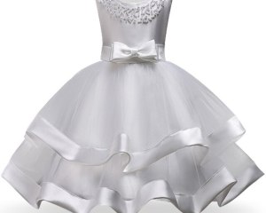 Kids Elegant Pearl Cake Princess Dress Girls Dresses For Wedding Evening Party Embroidery Flower Girl Dress Girl Clothes