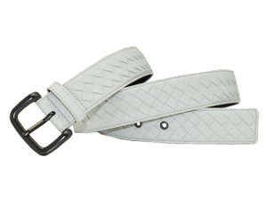 Korean Jeans Suit Pants Business Pin Buckle Strap Luxury Hand Woven Men Leather Belt