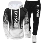 Men's Hoodies for Men Clothing Splash Ink Sweatshirt Suit Man Tracksuit Pant Sets New in Hoodies & Sweatshirts Sports Suits Set
