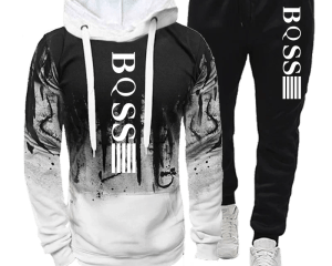 Men's Hoodies for Men Clothing Splash Ink Sweatshirt Suit Man Tracksuit Pant Sets New in Hoodies & Sweatshirts Sports Suits Set