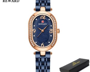 REWARD Watch Women Luxury Brand Stainless Steel Rhinestone Women's Bracelet Watches Quartz Waterproof Female Relogio Feminino