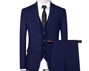 Formal Business Wedding 3 Pieces Suit Set / Male 2022 Blazers Jacket Pants Vest Trousers Dress Waistcoat