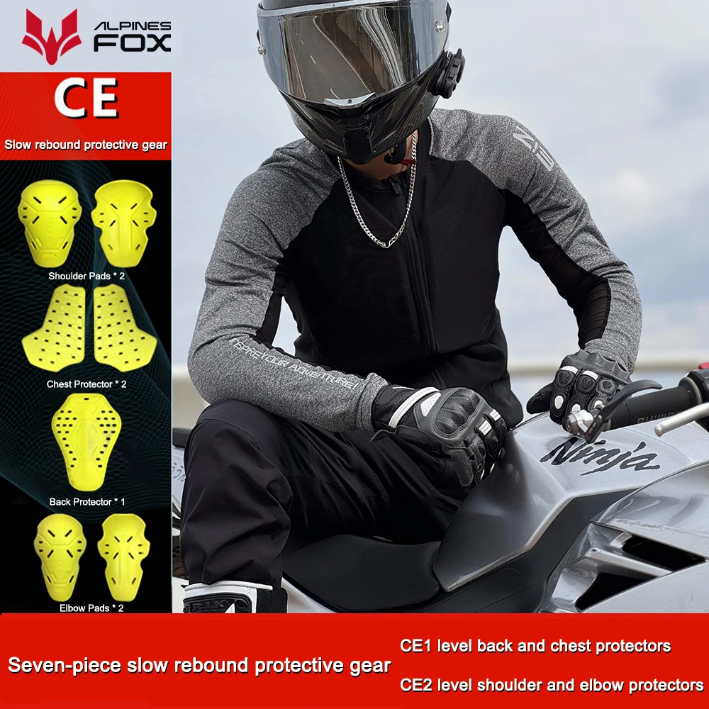 Men's Motorcycle Jacket Summer Breathable Motocross Body Armor Elastic Rider Racing Jacket Clothing CE Certified Protector Gear - Image 3