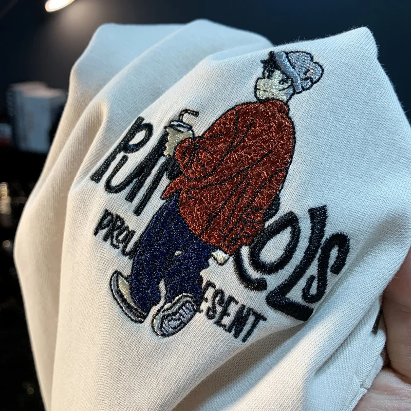 Embroidered printed short sleeved T-shirt for men's summer new style, loose and versatile, casual and breathable men's top - Image 2