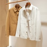 Lyocell Tencel Cotton Blend Thin Old Money Style Men's Shirt Jacket