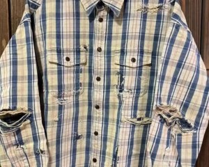 [Retail And Wholesale]VISVIM WMV 22SS PIONEER CRASH Wrecked plaid shirt Nakamura washed patch shirt 066