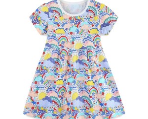 Little maven Kids Clothes Baby Girls New Children's Clothing Toddler Princess Cotton Casual Cartoon Sleeveless Dress