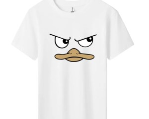 Children's Clothing T-Shirt Kids Clothes Boys Girls Tops Duck Face Design Print Tshirt Short Sleeve Clothes 100% Cotton