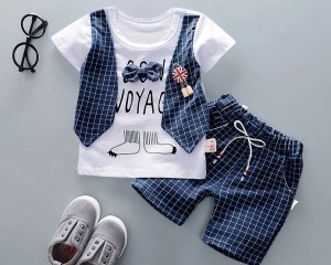 Toddler Baby Boys Gentleman Bow T-Shirt Tops Shorts Pants Outfits Clothes Set